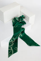 Green Swirl Scrunchie
