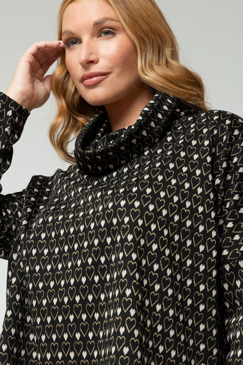 Hearts Gigi Roll Neck Top - Sale