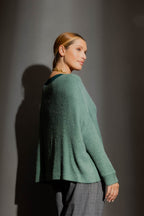 Teal Luxe Rib Cut Out Cardigan