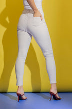 Beige Stripe Bengaline Jean Beige Stripe