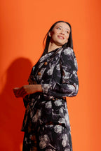 Black Floral Sisca Blazer