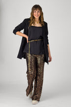 Tan Tortoiseshell/gold Chain Belt S