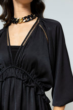 Black Trim Detail Blouse - Sale