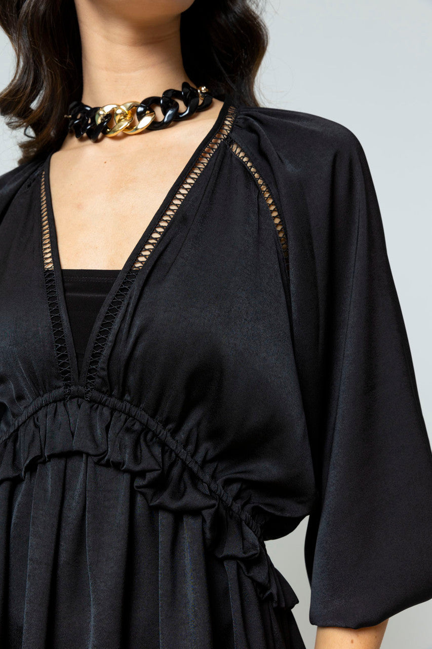 Black Trim Detail Blouse - Sale