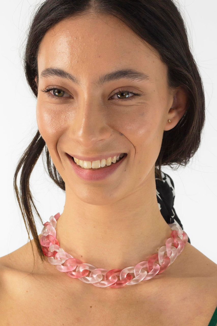 Pink Resin Necklace - SALE