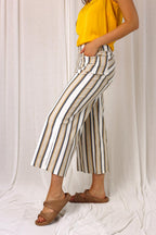 Mustard Stripe Bengaline Culotte - SALE