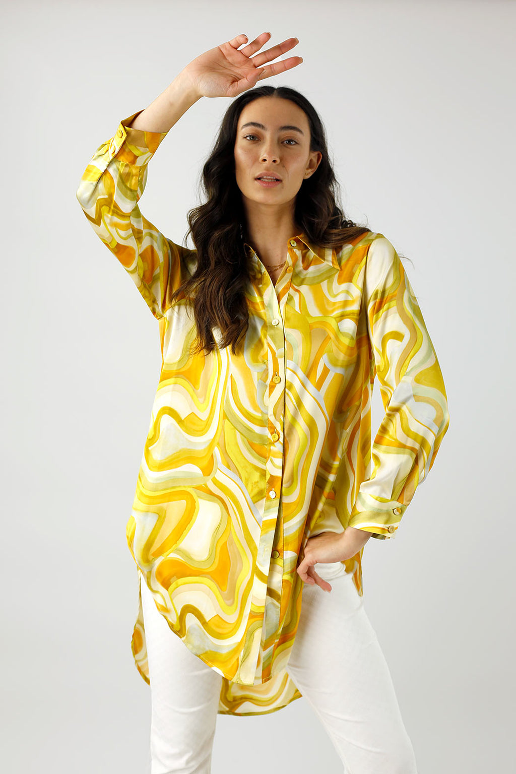 Yellow Boyfriend Maxi Shirt - Sale