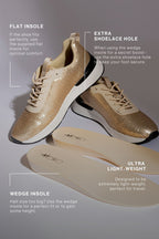 Gold/Black Sequin Sneaker