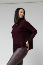 Plum Diamond Crew Neck Jumper
