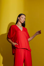 Red Bondi Top