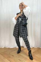 Charcoal Ponte Zippy Vest - FINAL SALE