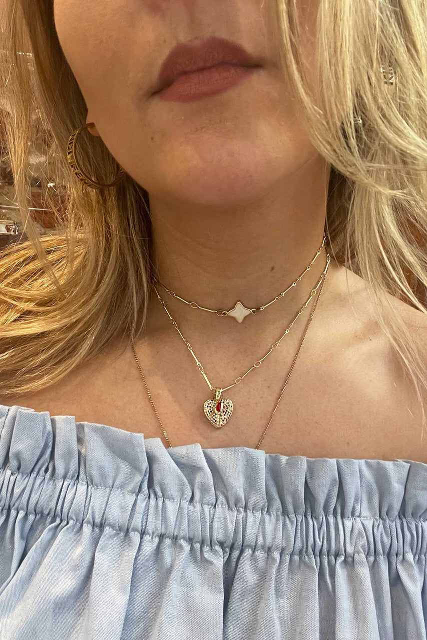Gold Chain With Split Heart S