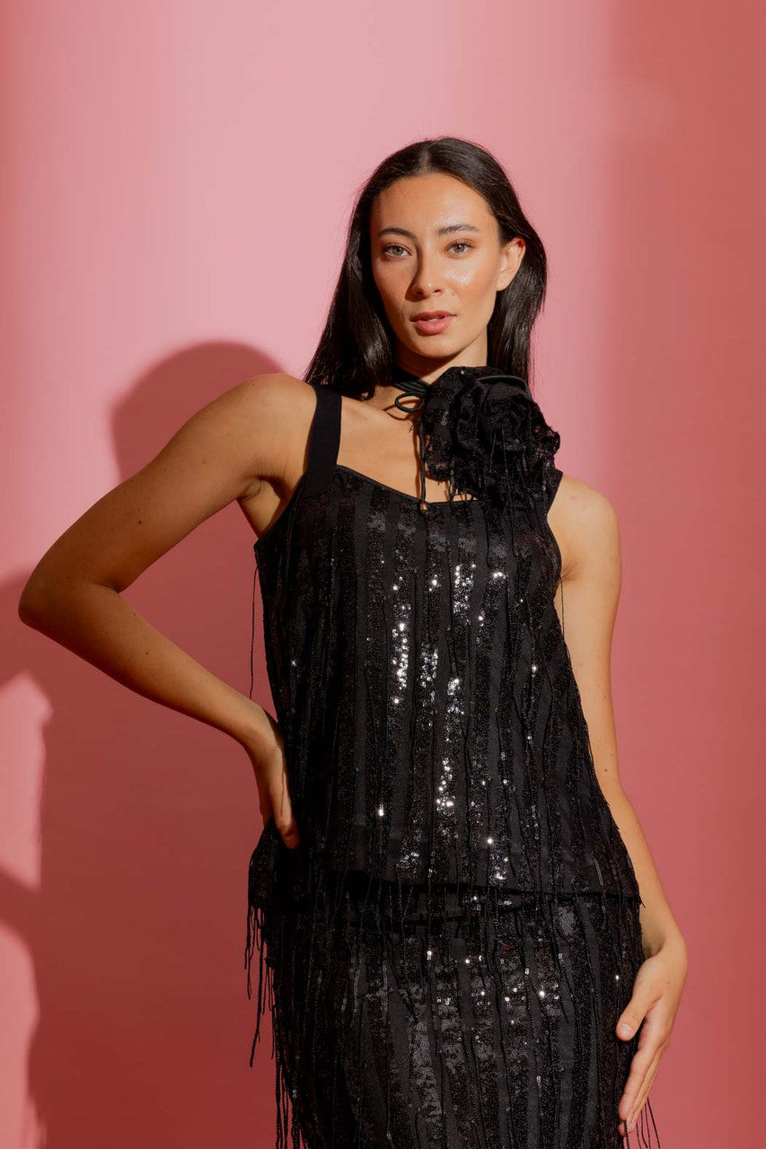 Sequin Tassle Cami