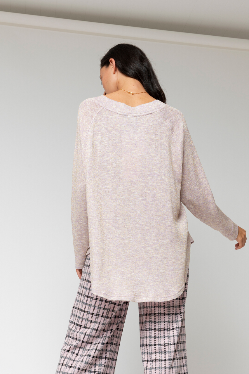Lilac Sparkle V Top Jumper - Final Sale